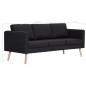 vidaXL 3-Sitzer-Sofa Stoff Schwarz vidaXL 3-Sitzer-Sofa Stoff Schwarz