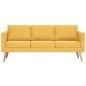 vidaXL 3-Sitzer-Sofa Stoff Gelb vidaXL 3-Sitzer-Sofa Stoff Gelb