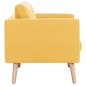 vidaXL 3-Sitzer-Sofa Stoff Gelb vidaXL 3-Sitzer-Sofa Stoff Gelb