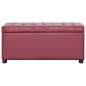 vidaXL Ottoman mit Stauraum 87,5 cm Weinrot Kunstleder vidaXL Ottoman mit Stauraum 87,5 cm Weinrot Kunstleder