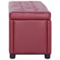 vidaXL Ottoman mit Stauraum 87,5 cm Weinrot Kunstleder vidaXL Ottoman mit Stauraum 87,5 cm Weinrot Kunstleder