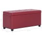 vidaXL Ottoman mit Stauraum 87,5 cm Weinrot Kunstleder vidaXL Ottoman mit Stauraum 87,5 cm Weinrot Kunstleder