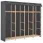 vidaXL Kleiderschrank Grau 200 x 40 x 170 cm Stoff vidaXL Kleiderschrank Grau 200 x 40 x 170 cm Stoff