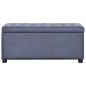 vidaXL Ottoman mit Stauraum 87,5 cm Grau Wildleder-Optik vidaXL Ottoman mit Stauraum 87,5 cm Grau Wildleder-Optik