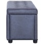 vidaXL Ottoman mit Stauraum 87,5 cm Grau Wildleder-Optik vidaXL Ottoman mit Stauraum 87,5 cm Grau Wildleder-Optik