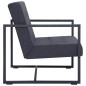 vidaXL 2-Sitzer-Sofa mit Armlehnen Dunkelgrau Stahl und Stoff vidaXL 2-Sitzer-Sofa mit Armlehnen Dunkelgrau Stahl und Stoff