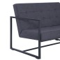 vidaXL 2-Sitzer-Sofa mit Armlehnen Dunkelgrau Stahl und Stoff vidaXL 2-Sitzer-Sofa mit Armlehnen Dunkelgrau Stahl und Stoff