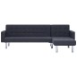 vidaXL L-förmiges Schlafsofa Dunkelgrau Polyester vidaXL L-förmiges Schlafsofa Dunkelgrau Polyester