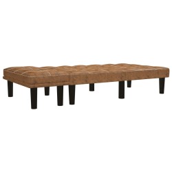 vidaXL 2-Sitzer-Sofa Braun Wildleder-Optik