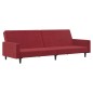 vidaXL Schlafsofa 2-Sitzer Weinrot Samt vidaXL Schlafsofa 2-Sitzer Weinrot Samt