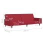 vidaXL Schlafsofa 2-Sitzer Weinrot Samt vidaXL Schlafsofa 2-Sitzer Weinrot Samt