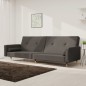 vidaXL Schlafsofa 2-Sitzer mit 2 Kissen Dunkelgrau Samt vidaXL Schlafsofa 2-Sitzer mit 2 Kissen Dunkelgrau Samt