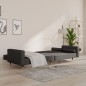 vidaXL Schlafsofa 2-Sitzer mit 2 Kissen Dunkelgrau Samt vidaXL Schlafsofa 2-Sitzer mit 2 Kissen Dunkelgrau Samt