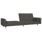 vidaXL Schlafsofa 2-Sitzer mit 2 Kissen Dunkelgrau Samt vidaXL Schlafsofa 2-Sitzer mit 2 Kissen Dunkelgrau Samt