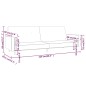 vidaXL Schlafsofa 2-Sitzer mit 2 Kissen Dunkelgrau Samt vidaXL Schlafsofa 2-Sitzer mit 2 Kissen Dunkelgrau Samt