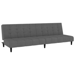 vidaXL Schlafsofa 2-Sitzer Dunkelgrau Samt