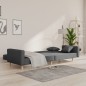 vidaXL Schlafsofa 2-Sitzer mit 2 Kissen Hellgrau Stoff vidaXL Schlafsofa 2-Sitzer mit 2 Kissen Hellgrau Stoff