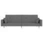 vidaXL Schlafsofa 2-Sitzer mit 2 Kissen Hellgrau Stoff vidaXL Schlafsofa 2-Sitzer mit 2 Kissen Hellgrau Stoff
