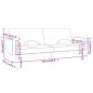 vidaXL Schlafsofa 2-Sitzer mit 2 Kissen Hellgrau Stoff vidaXL Schlafsofa 2-Sitzer mit 2 Kissen Hellgrau Stoff