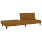 vidaXL Schlafsofa 2-Sitzer Braun Samt vidaXL Schlafsofa 2-Sitzer Braun Samt