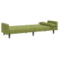 vidaXL Schlafsofa 2-Sitzer mit 2 Kissen Hellgrün Samt vidaXL Schlafsofa 2-Sitzer mit 2 Kissen Hellgrün Samt
