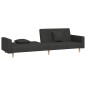 vidaXL Schlafsofa 2-Sitzer mit 2 Kissen Schwarz Stoff vidaXL Schlafsofa 2-Sitzer mit 2 Kissen Schwarz Stoff