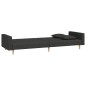 vidaXL Schlafsofa 2-Sitzer mit 2 Kissen Schwarz Stoff vidaXL Schlafsofa 2-Sitzer mit 2 Kissen Schwarz Stoff