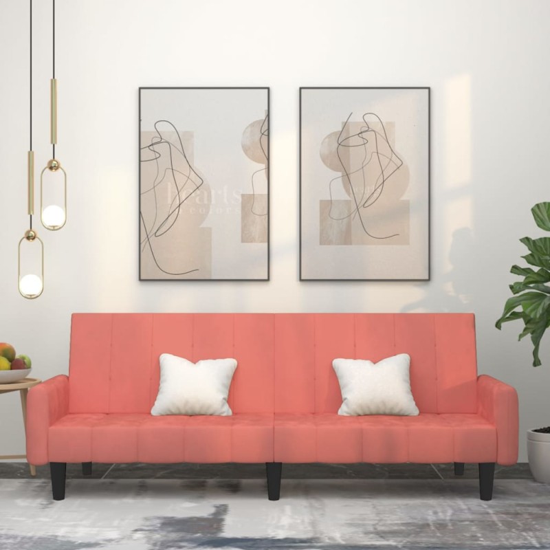 vidaXL Schlafsofa 2-Sitzer Rosa Samt vidaXL Schlafsofa 2-Sitzer Rosa Samt