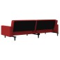 vidaXL Schlafsofa 2-Sitzer mit 2 Kissen Weinrot Samt vidaXL Schlafsofa 2-Sitzer mit 2 Kissen Weinrot Samt