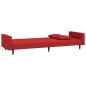 vidaXL Schlafsofa 2-Sitzer mit 2 Kissen Weinrot Samt vidaXL Schlafsofa 2-Sitzer mit 2 Kissen Weinrot Samt