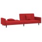 vidaXL Schlafsofa 2-Sitzer mit 2 Kissen Weinrot Samt vidaXL Schlafsofa 2-Sitzer mit 2 Kissen Weinrot Samt