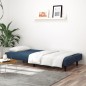 vidaXL Schlafsofa 2-Sitzer Blau Samt vidaXL Schlafsofa 2-Sitzer Blau Samt