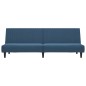 vidaXL Schlafsofa 2-Sitzer Blau Samt vidaXL Schlafsofa 2-Sitzer Blau Samt