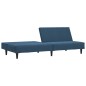 vidaXL Schlafsofa 2-Sitzer Blau Samt vidaXL Schlafsofa 2-Sitzer Blau Samt