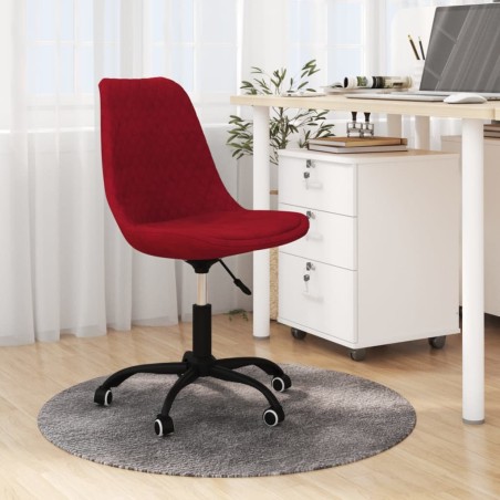 vidaXL Bürostuhl Drehbar Weinrot Stoff