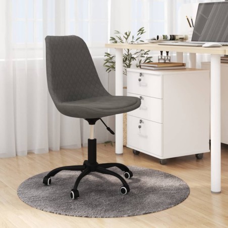 vidaXL Bürostuhl Drehbar Dunkelgrau Stoff
