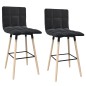vidaXL Barhocker 2 Stk. Schwarz Stoff vidaXL Barhocker 2 Stk. Schwarz Stoff
