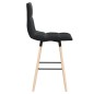 vidaXL Barhocker 2 Stk. Schwarz Stoff vidaXL Barhocker 2 Stk. Schwarz Stoff