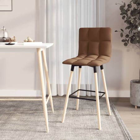 vidaXL Barhocker Braun Stoff