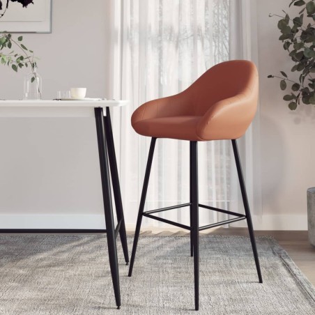 vidaXL Barhocker Hellbraun Kunstleder