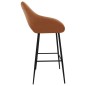vidaXL Barhocker Hellbraun Kunstleder vidaXL Barhocker Hellbraun Kunstleder