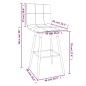 vidaXL Barhocker 2 Stk. Dunkelgrau Stoff vidaXL Barhocker 2 Stk. Dunkelgrau Stoff