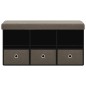 vidaXL Faltbare Sitzbank mit Stauraum Braun 76x38x38 cm Leinenoptik vidaXL Faltbare Sitzbank mit Stauraum Braun 76x38x38 cm Leinenoptik