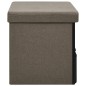 vidaXL Faltbare Sitzbank mit Stauraum Braun 76x38x38 cm Leinenoptik vidaXL Faltbare Sitzbank mit Stauraum Braun 76x38x38 cm Leinenoptik
