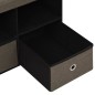 vidaXL Faltbare Sitzbank mit Stauraum Braun 76x38x38 cm Leinenoptik vidaXL Faltbare Sitzbank mit Stauraum Braun 76x38x38 cm Leinenoptik