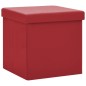 vidaXL Hocker mit Stauraum 2 Stk. Weinrot PVC vidaXL Hocker mit Stauraum 2 Stk. Weinrot PVC