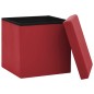 vidaXL Hocker mit Stauraum 2 Stk. Weinrot PVC vidaXL Hocker mit Stauraum 2 Stk. Weinrot PVC