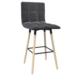vidaXL Barhocker Dunkelgrau Stoff