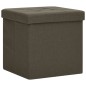 vidaXL Hocker mit Stauraum 2 Stk. Dunkelbraun Leinenoptik vidaXL Hocker mit Stauraum 2 Stk. Dunkelbraun Leinenoptik