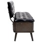 vidaXL Sitzbank mit Stauraum und Rückenlehne 110cm Schwarz Kunstleder vidaXL Sitzbank mit Stauraum und Rückenlehne 110cm Schwarz Kunstleder